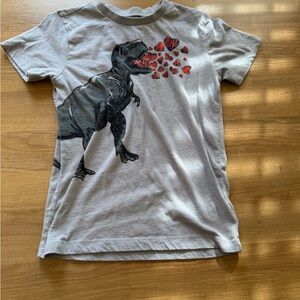 Tucker + Tate Gray Dinosaur Hearts Graphic Tee